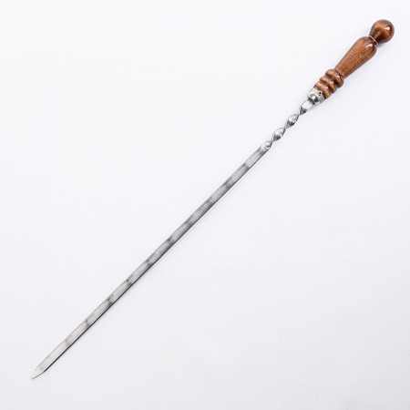 Stainless skewer 620*12*3 mm with wooden handle в Калуге