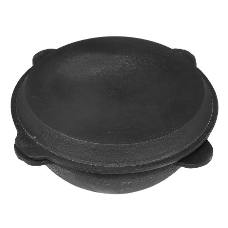 Cast iron cauldron 8 l flat bottom with a frying pan lid в Калуге