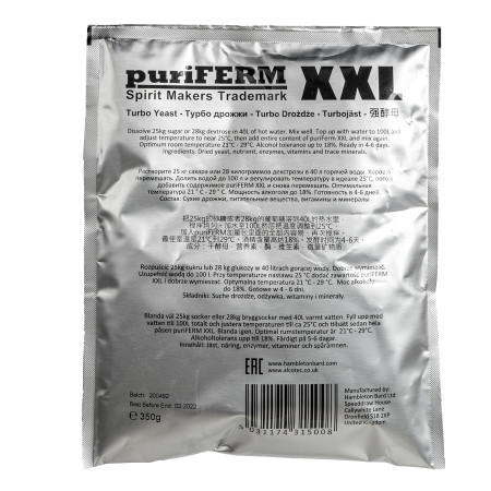Turbo yeast alcohol "PuriFerm XXL" (350 gr) в Калуге