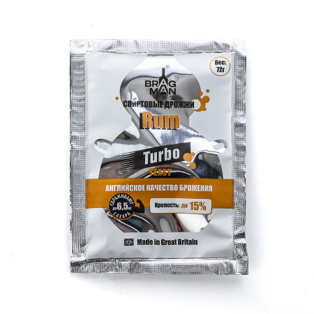 Turbo yeast alcohol BragMan "RUM TURBO" (72 gr) в Калуге