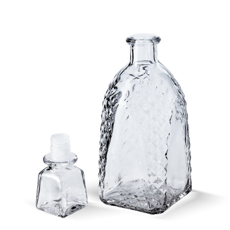 Бутылка (штоф) "Арка" стеклянная 0,5 литра с пробкой  в Калуге