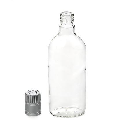 Бутылка "Фляжка" 0,5 литра с пробкой гуала в Калуге